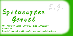 szilveszter gerstl business card